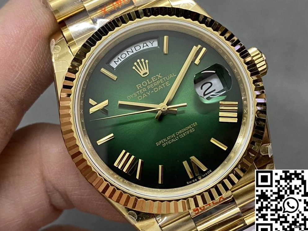 v5 Rolex Date Day Green M228238-0069 Dial 1023 Steel Tungsten Factory Bold QF 0717